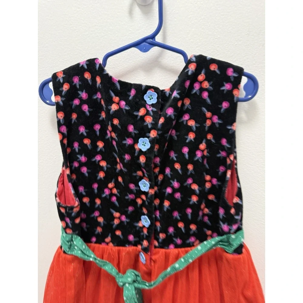 Matilda Jane Girls Caroling Away Top Red Tulle Holiday Christmas Size 4‎